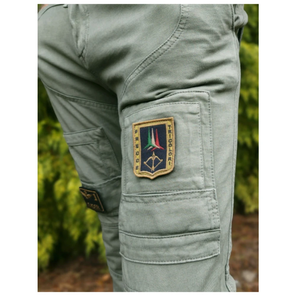 aeronautica militare Katoenen Joggingbroek met Anti-G Zakken Green Heren