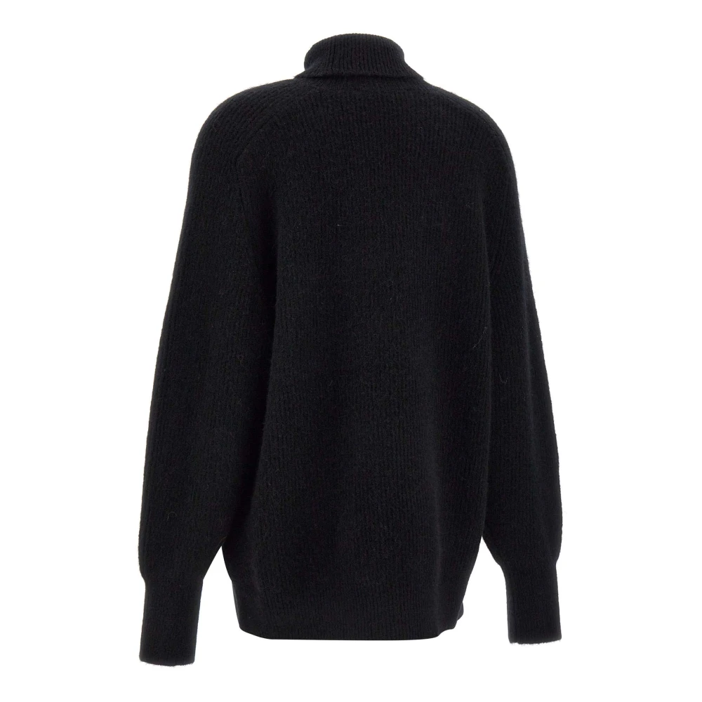 Rotate Birger Christensen Zwarte Wol Alpaca Coltrui Sweater Black Dames