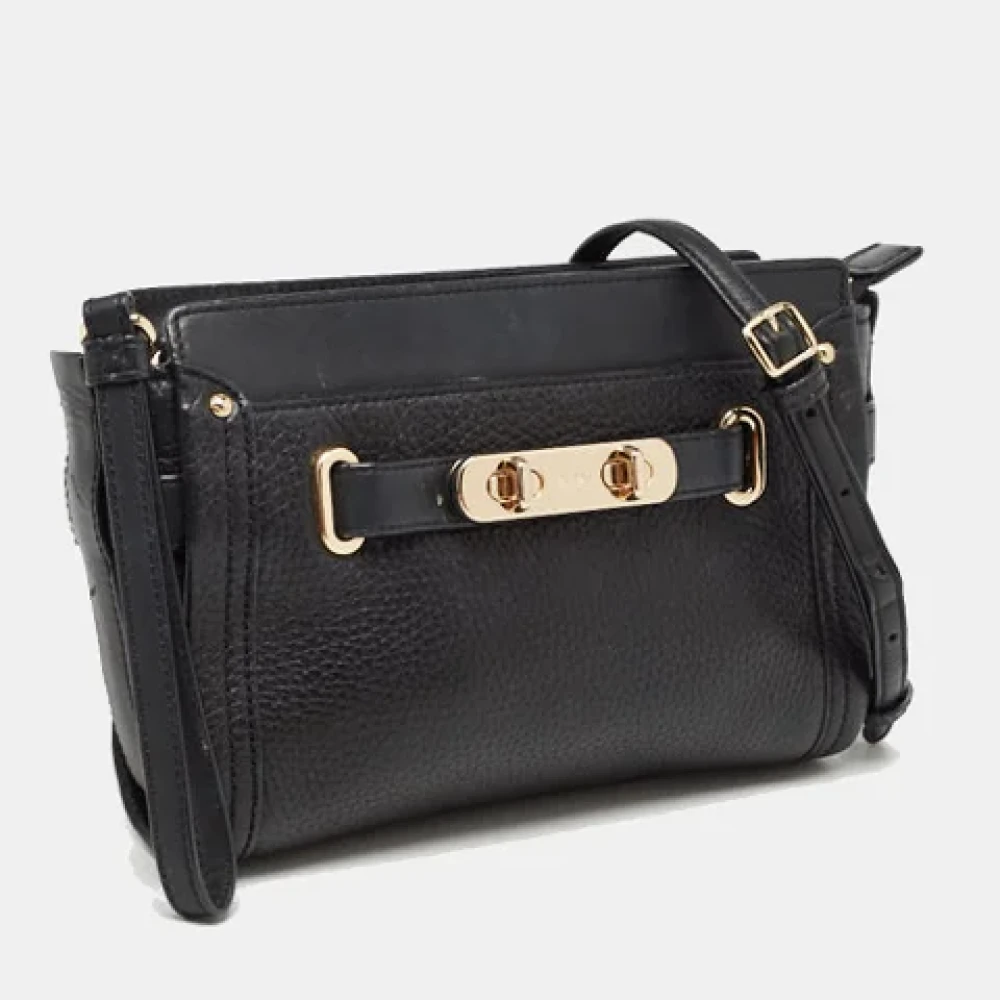 Coach Pre-owned Leather crossbody-bags Black Dames
