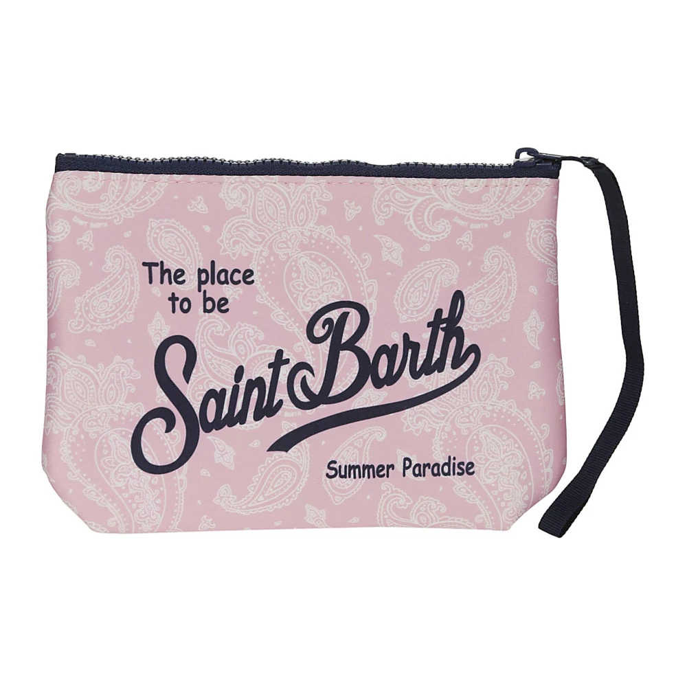MC2 Saint Barth Roze Clutch Tas met Witte Decoraties Pink Heren