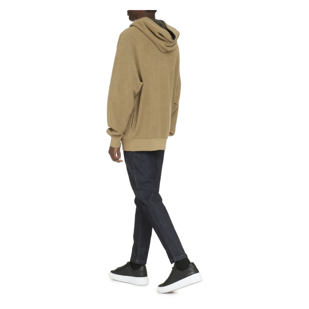 Dolce & Gabbana Rubberen Logo Hoodie Beige Heren