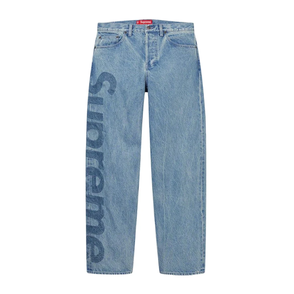 Supreme Klassieke Blauwe Denim Jeans Limited Edition Blue Heren