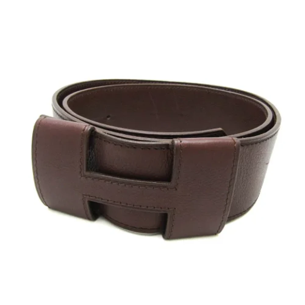 Hermès Vintage Pre-owned Leather belts Brown Heren