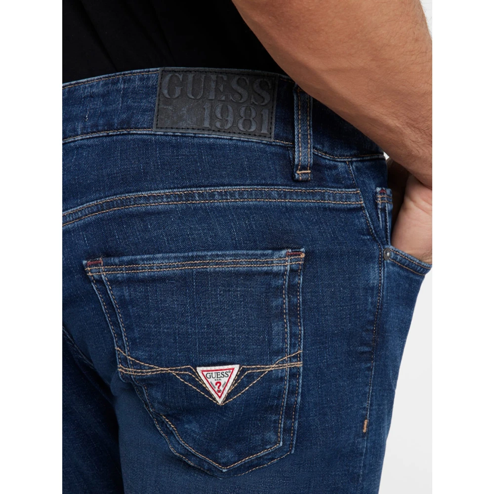 Guess Slim Donker Denim Miami Jeans Blue Heren
