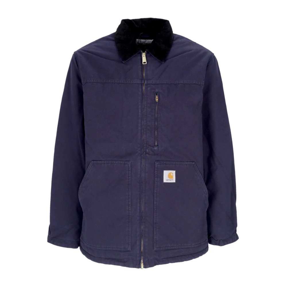 Carhartt Wip Herr Blå Jackor Xl, Bomull, Canvasjacka Mörkblå/Svart