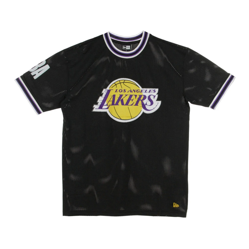 New era NBA Crew Neck Jacket Tee Zwart Black Heren
