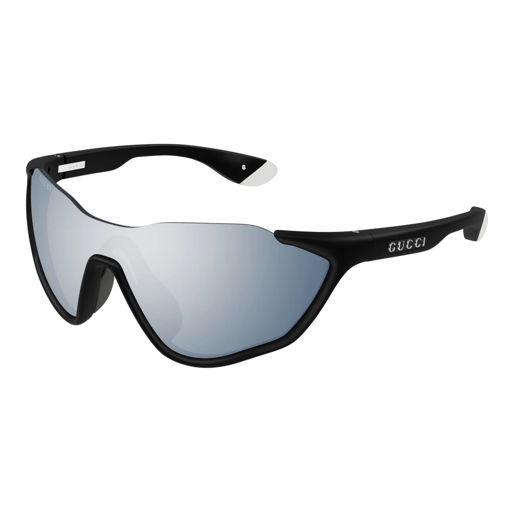 Gucci Men's Black Sunglasses, One Size, Mask-Shaped Sunglasses