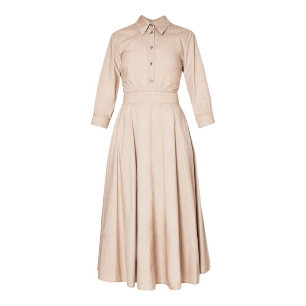 Liu Jo Elegante Lange Jurk Beige Dames