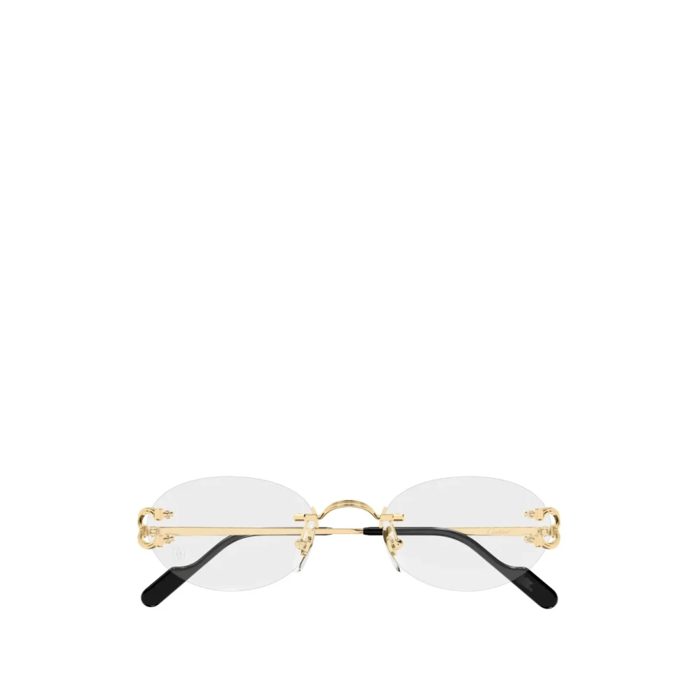 Cartier Unisex Yellow Eyeglasses - Glasses - 52 Mm - Accessories