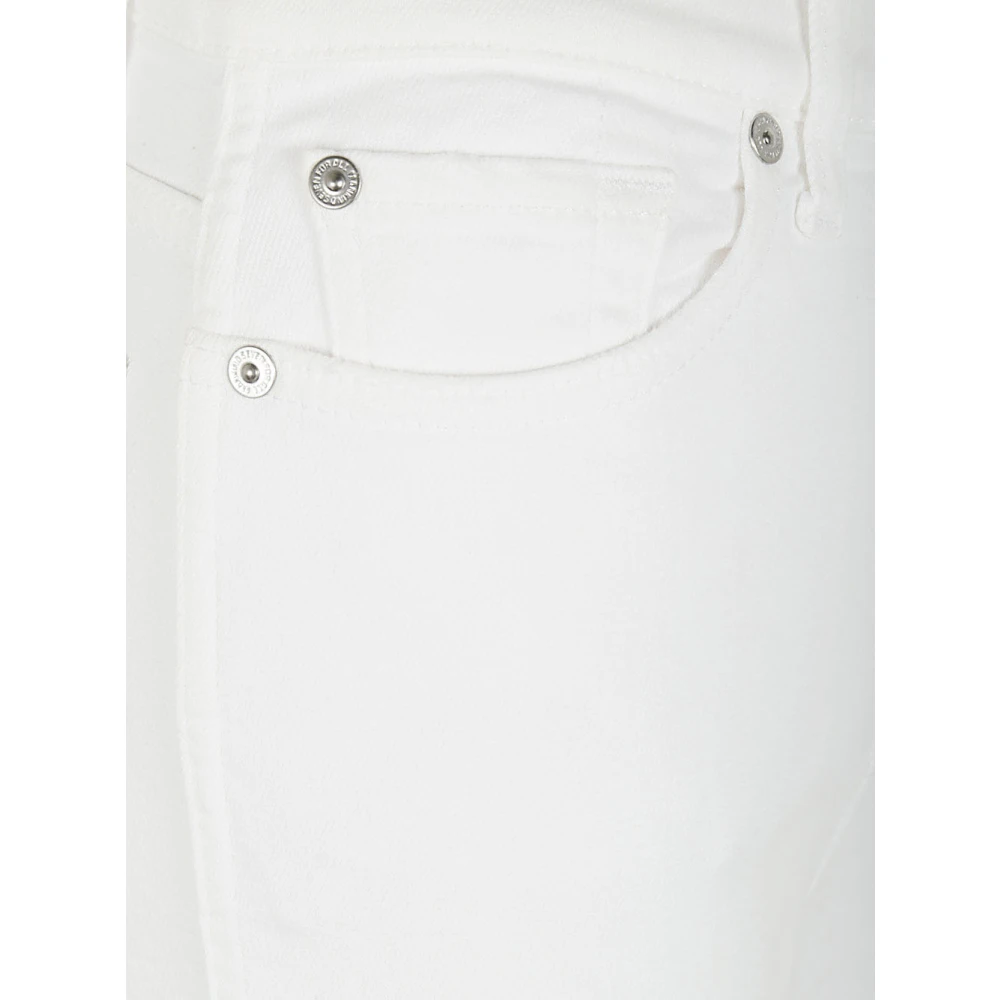 7 For All Mankind Cropped Jeans White Dames