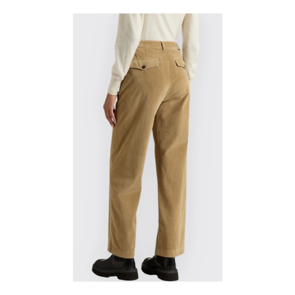 Woolrich Ribfluwelen Overhemd in Klassieke Stijl Beige Dames