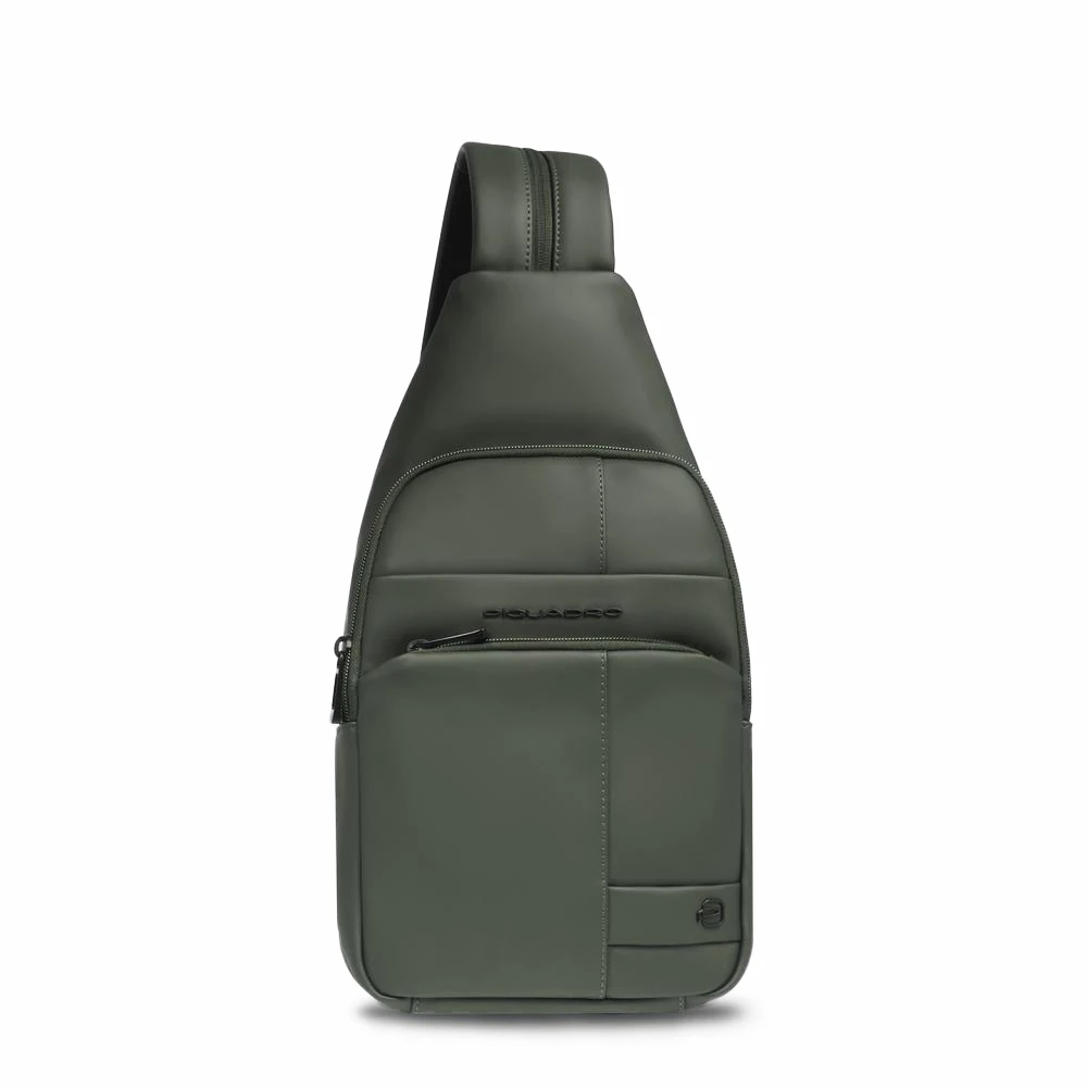 Piquadro Mannelijk Groente Tassen Heren, Groen, One Size, Polyester, Mono Sling Bag Voor I Pad Mini