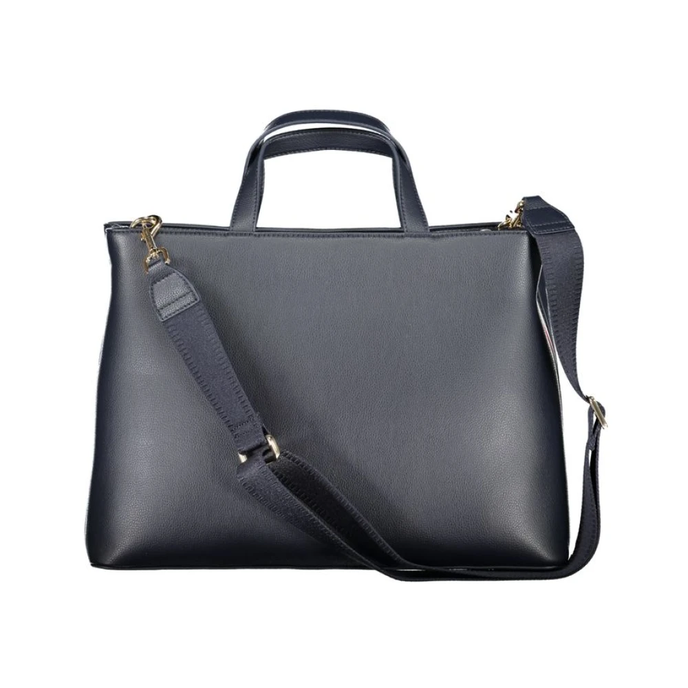 Tommy Hilfiger Blauwe Polyester Handtas met Verstelbare Schouderband Blue Dames