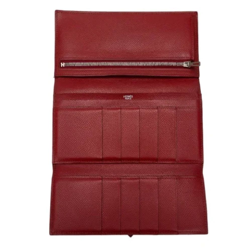 Hermès Vintage Pre-owned Canvas wallets Red Dames