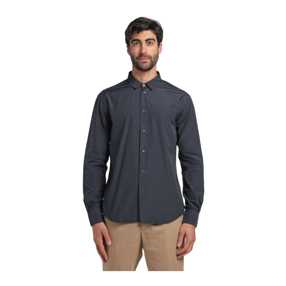 Barena Venezia Men's Blue Slim Long Sleeve Poplin Shirt Lightweight