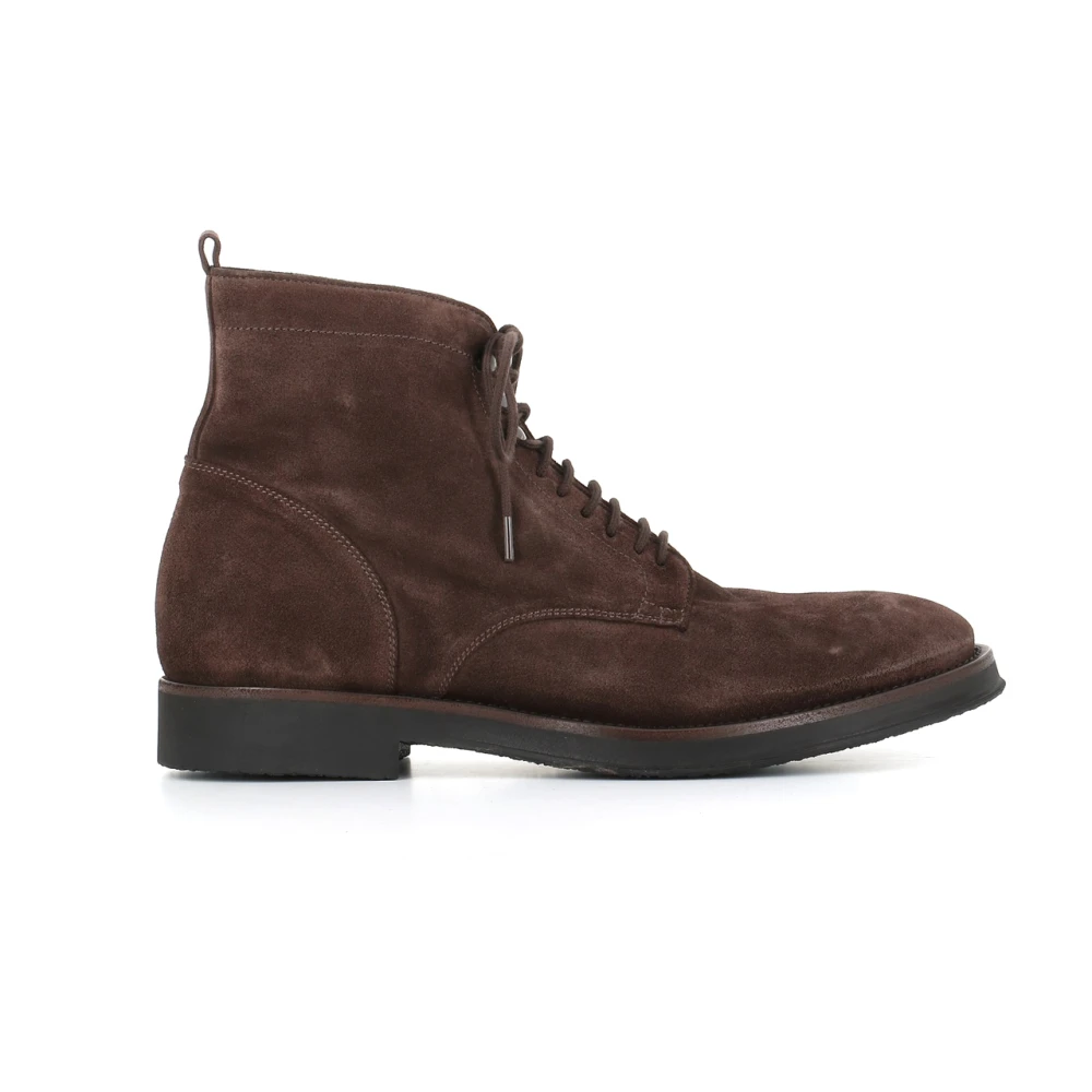 Alberto Fasciani Espresso Suede Anfibio Laarzen Brown Heren