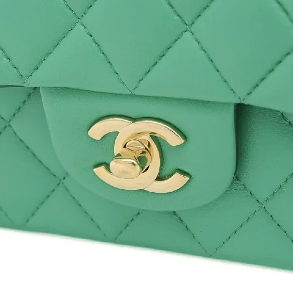 Chanel Vintage Pre-owned Leather chanel-bags Green Dames
