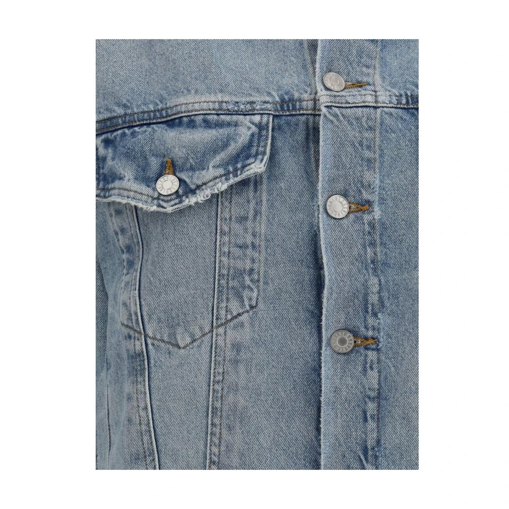 Agolde Klassieke Denimjack met Functioneel Ontwerp Blue Dames