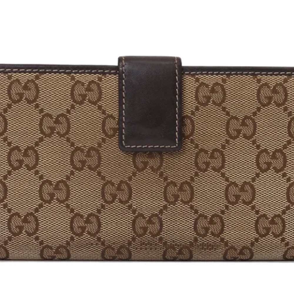 Gucci Vintage Pre-owned Canvas wallets Brown Dames