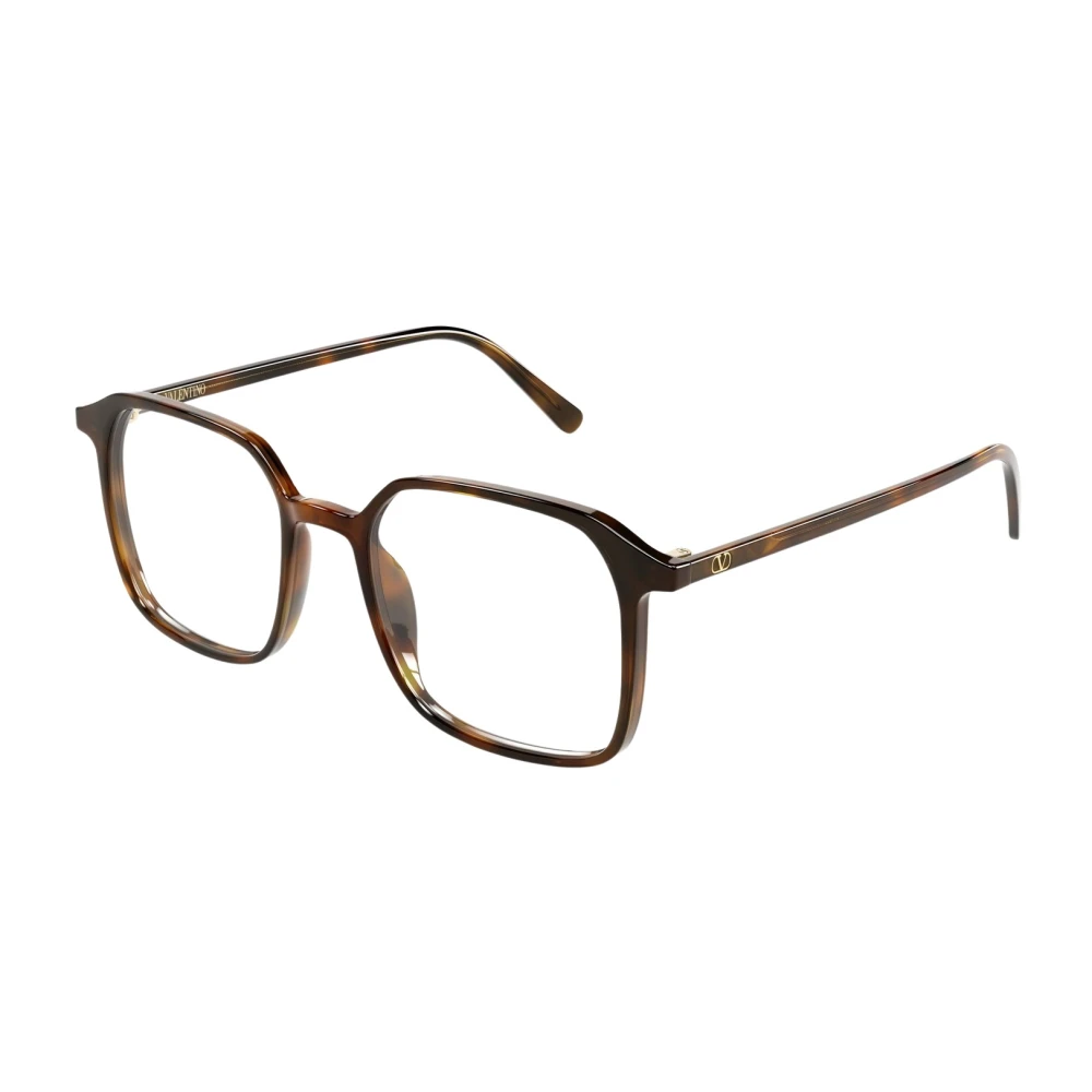 Valentino Brown Glasses, Female, 51 Mm, Rectangular Acetate Eyewear