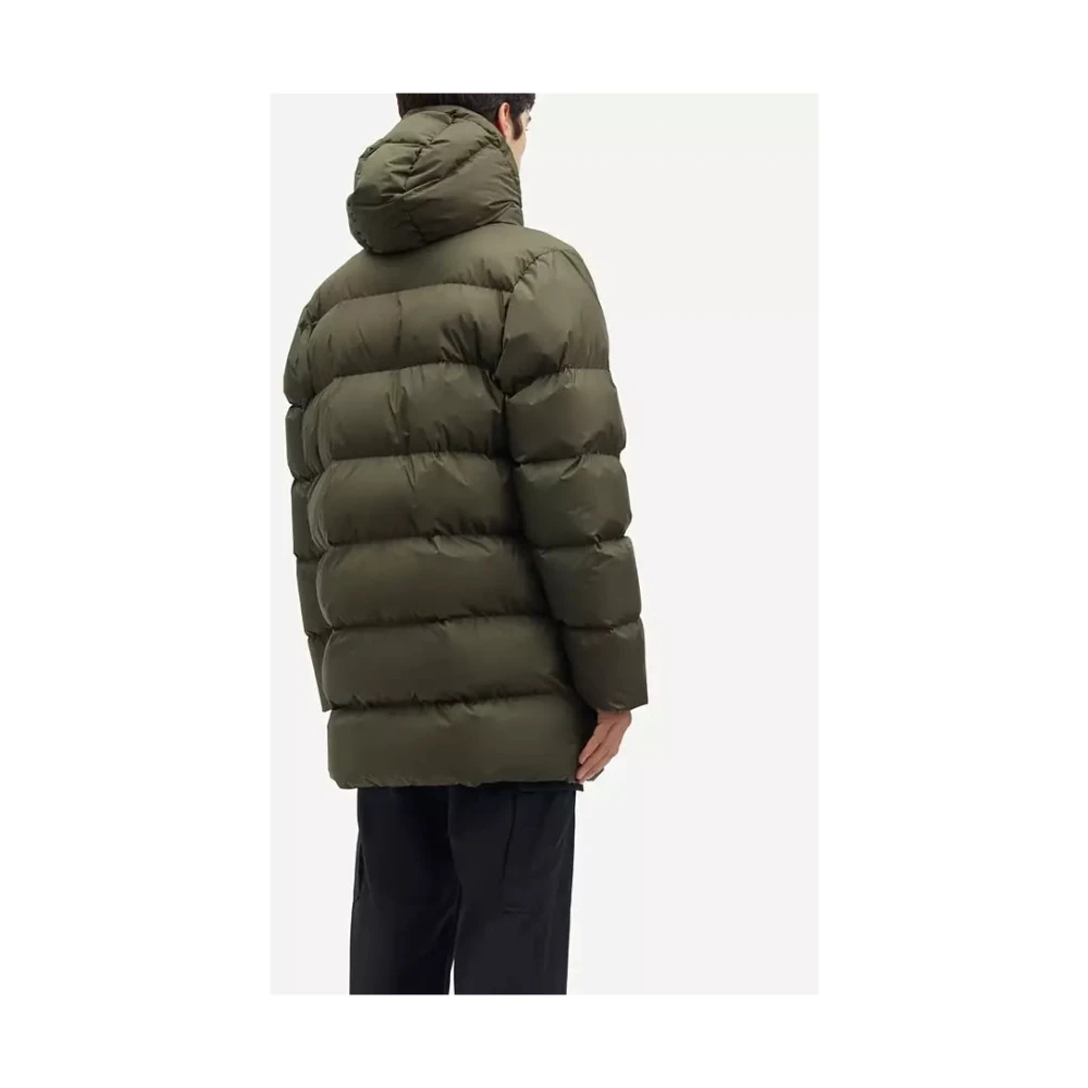 Samsøe Gewatteerde jas met capuchon en PrimaLoft ThermoPlume Green Heren