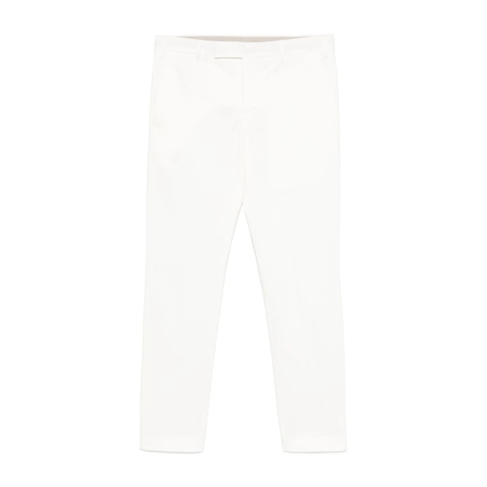 PT Torino Witte Broek met Verborgen Sluiting White Heren