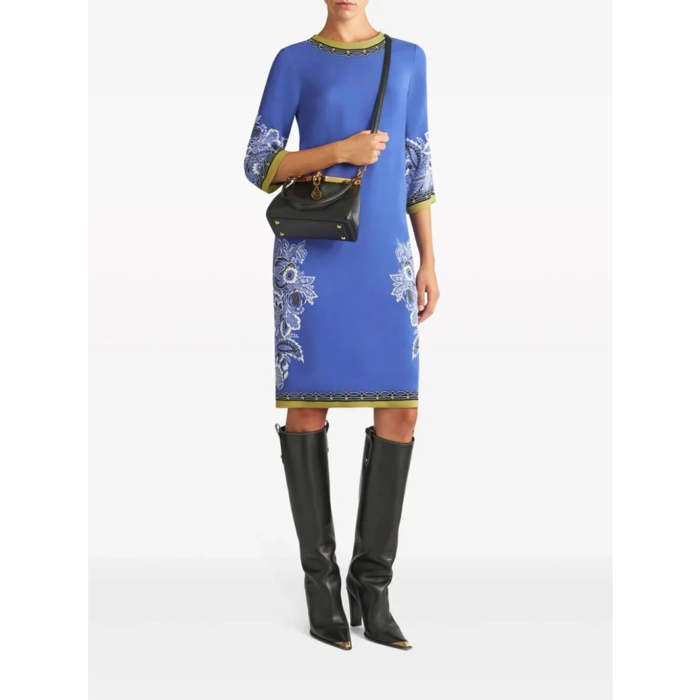 ETRO Elegante X0883 Jurk voor Vrouwen Blue Dames