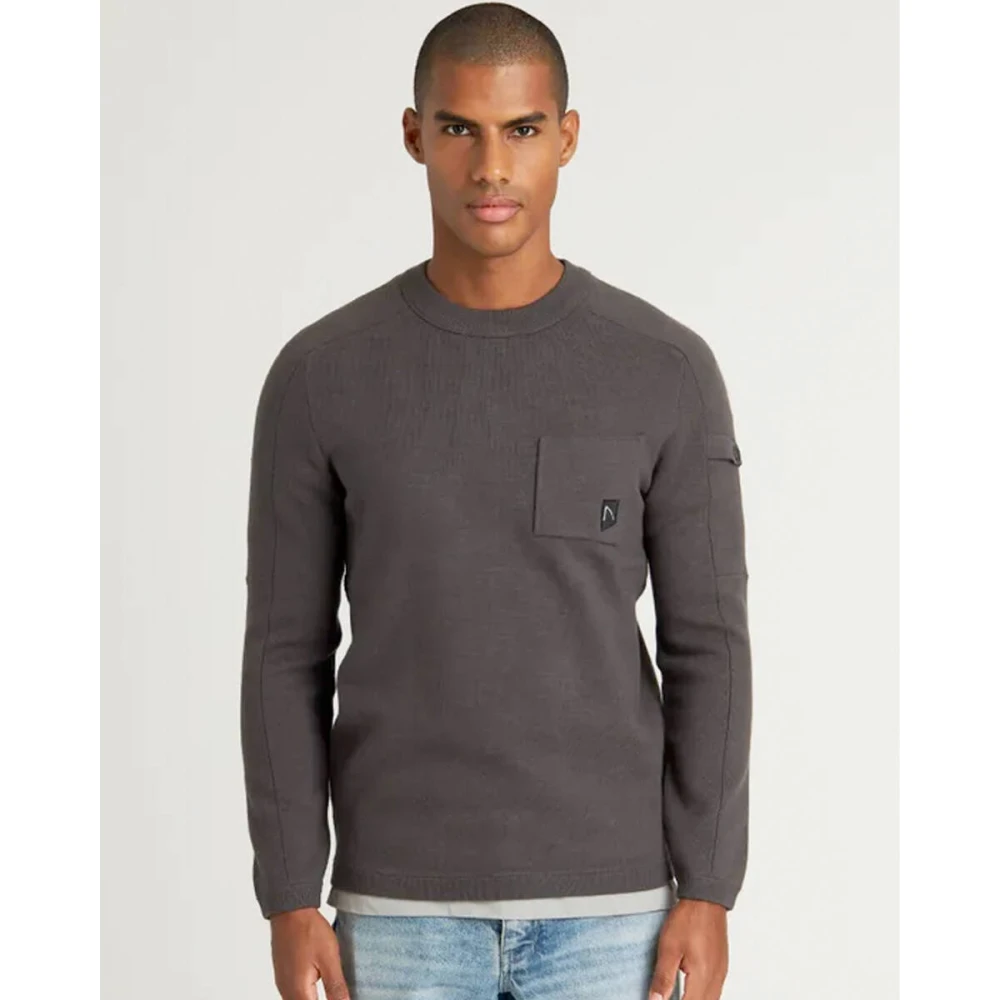 Chasin Ronde Hals Pullover Gray Heren