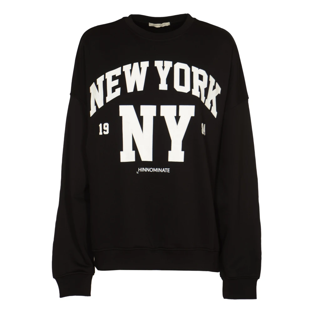 Hinnominate Zwart Stijlvol Sweatshirt met Uniek Ontwerp Black Dames