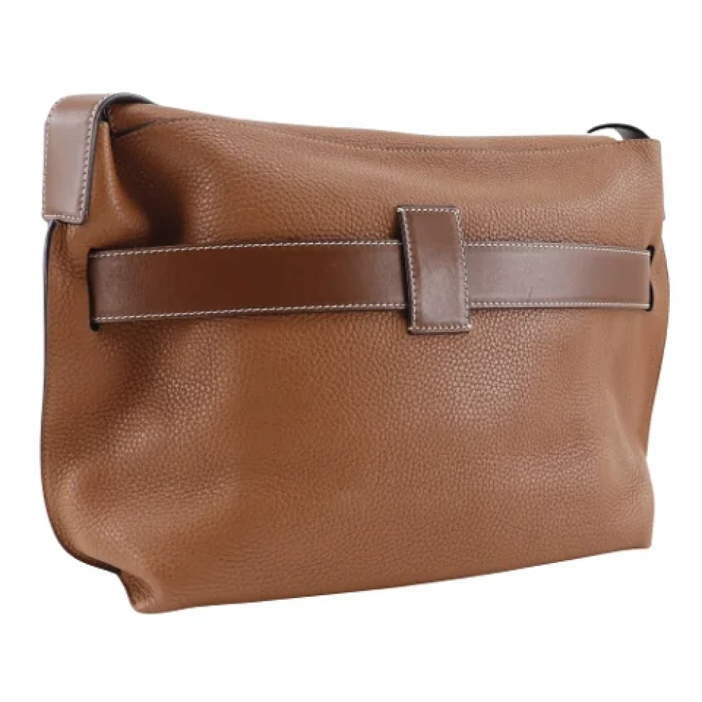 Loewe Pre-owned Leather crossbody-bags Brown Dames