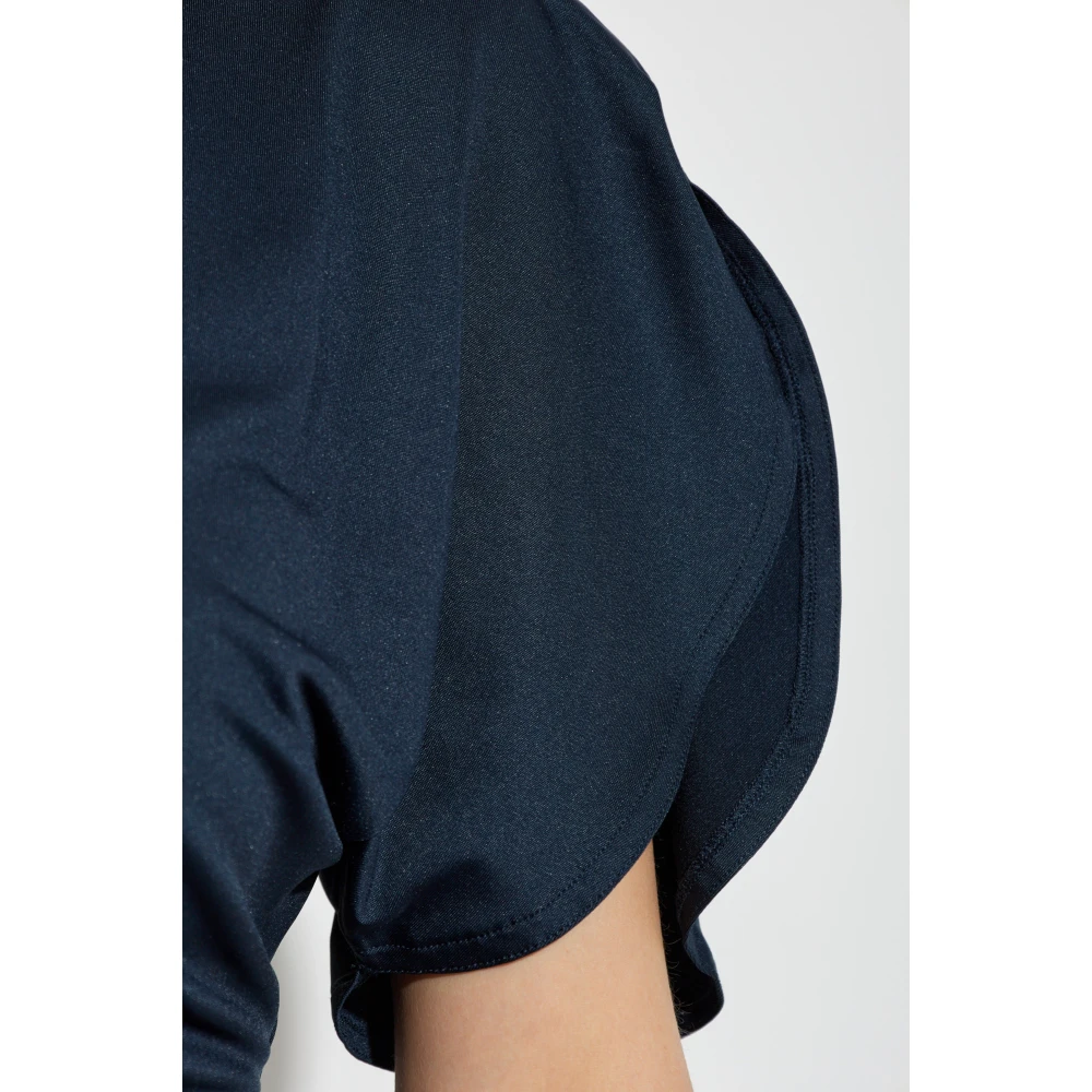 Victoria Beckham Gedrapeerde Jurk Blue Dames