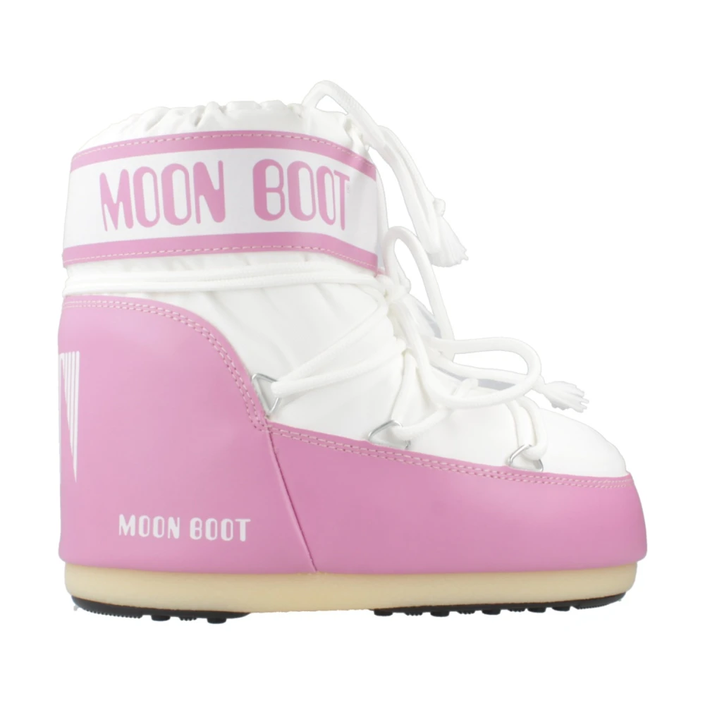 Moon Boot Låga ikoniska stövlar Pink, Flicka