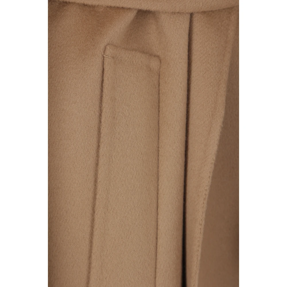 Max Mara Bruine Wollen Omslagjas Brown Dames