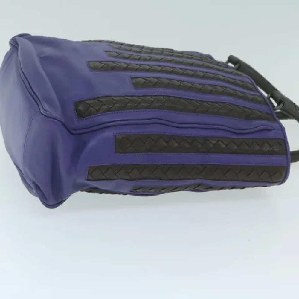 Bottega Veneta Vintage Pre-owned Leather handbags Purple Dames