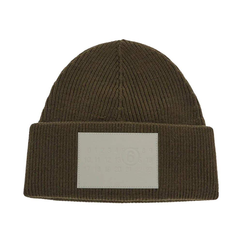MM6 Maison Margiela Bruine wollen muts Brown Dames