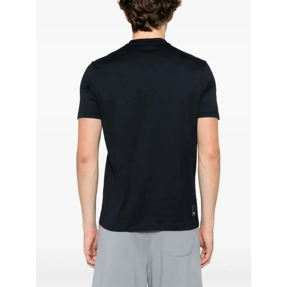 Emporio Armani Casual Katoenen T-shirt voor Mannen Blue Heren
