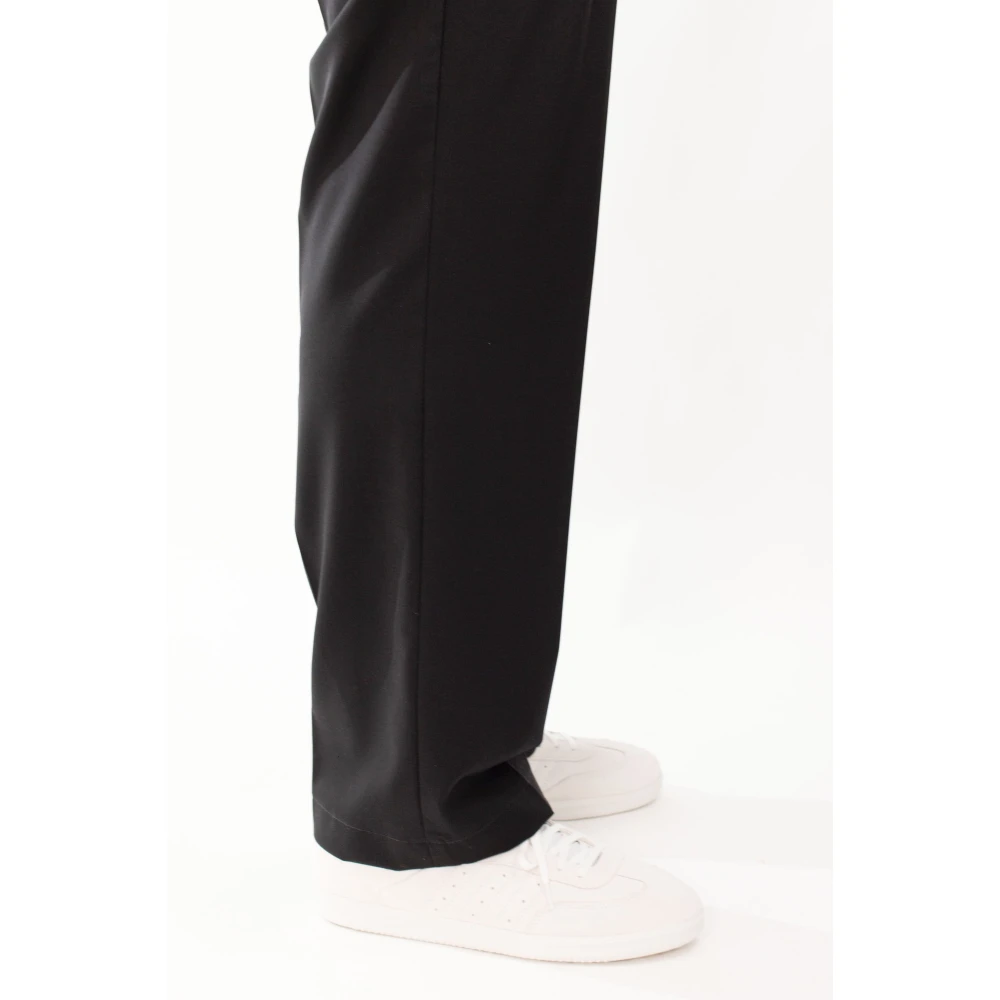 Costumein 3-Pleats Riem Broek Black Heren