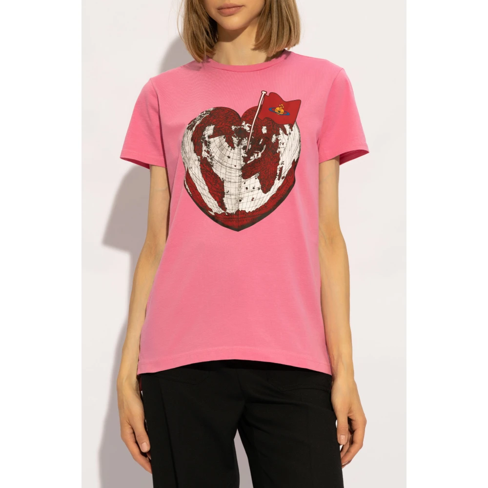 Vivienne Westwood Bedrukt T-shirt Pink Dames