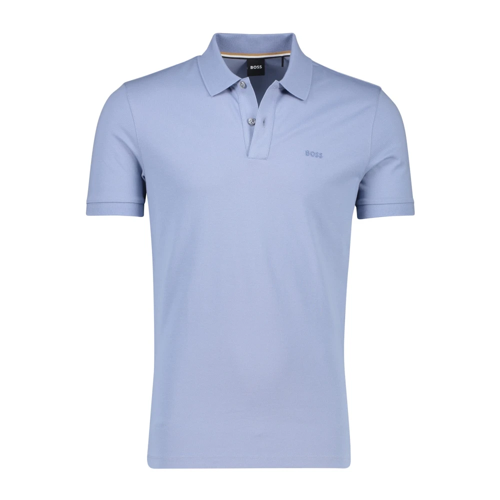 Hugo Boss Blauw poloshirt korte mouw Blue Heren