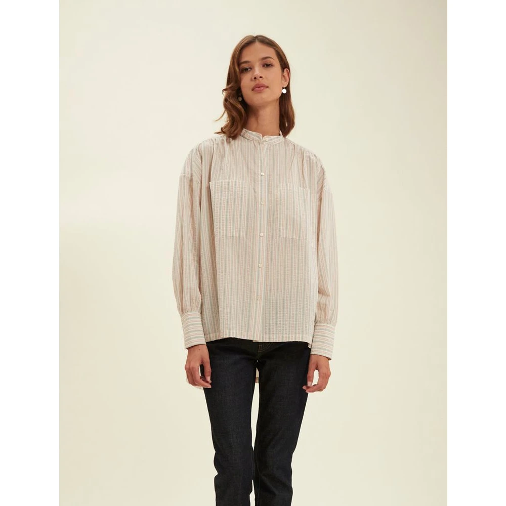Ines De La Fressange Paris Zomer Gestreept Overhemd Multicolor Dames
