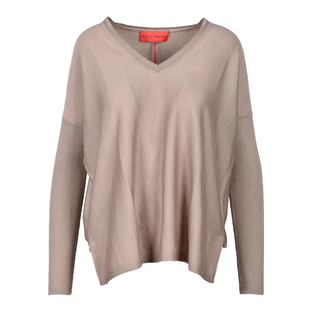 Wild Cashmere Zijde Kasjmier Trui Beige Dames