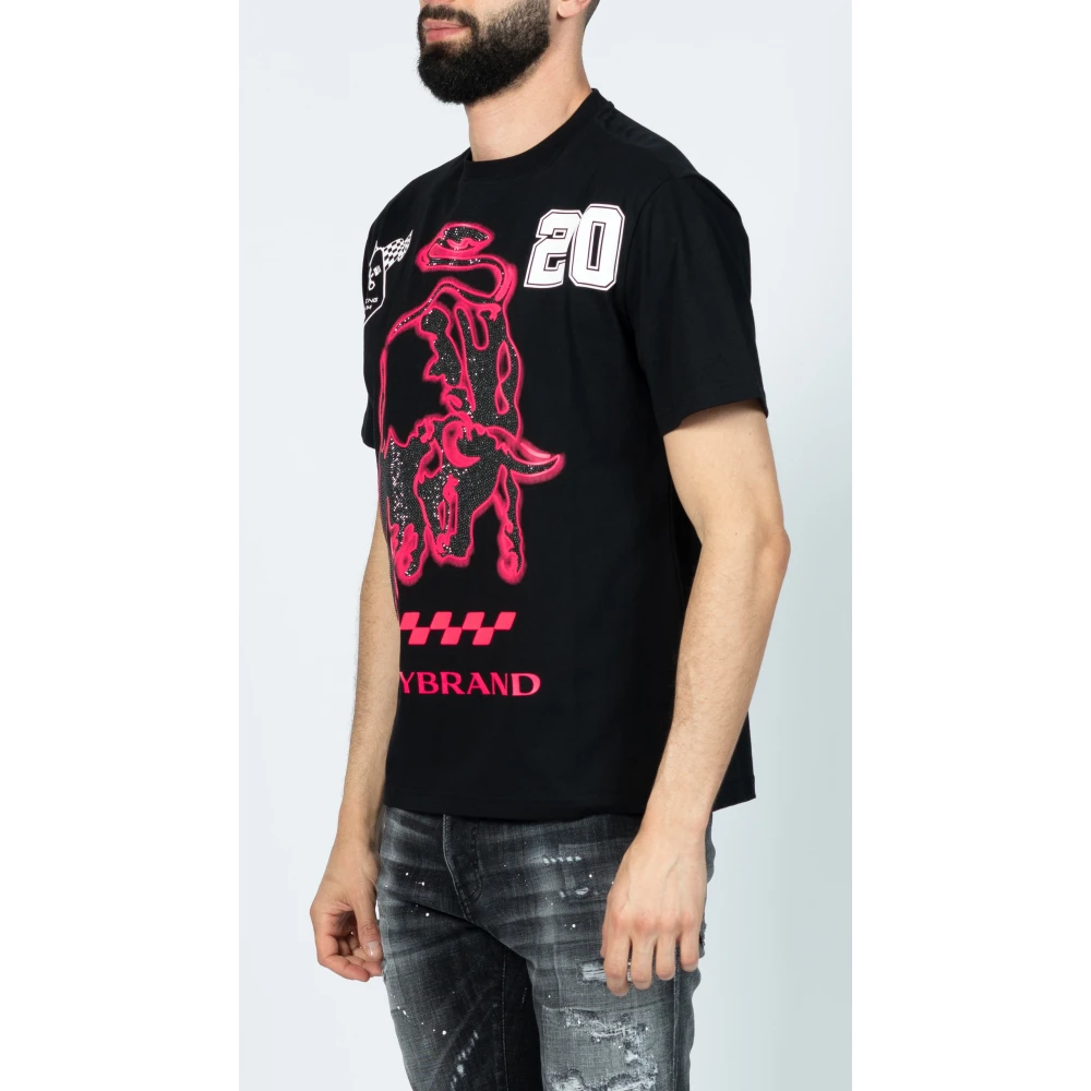 My Brand Zwarte Bull Racing Crew Tee Black Heren