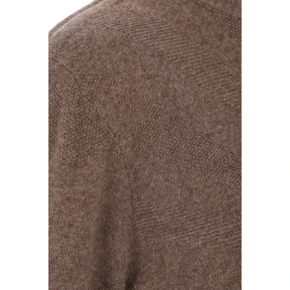 Moncler Grafische Wol Kasjmier Trui Brown Dames