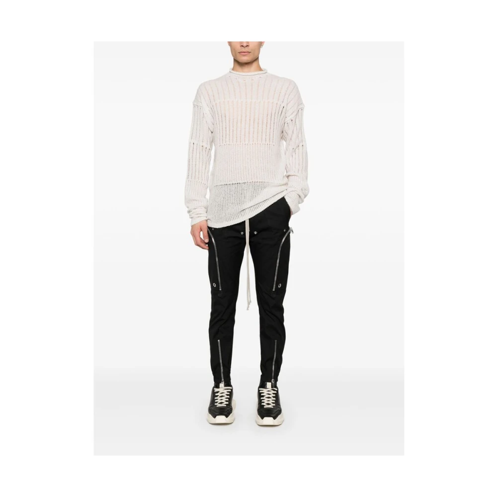 Rick Owens Zwarte elastische trekkoord taille broek Black Heren
