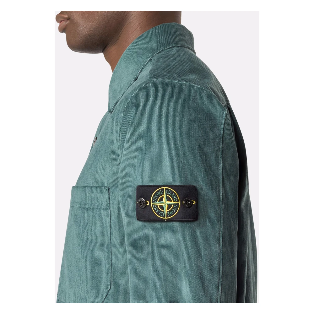 Stone Island Groene jas met zakken Green Heren