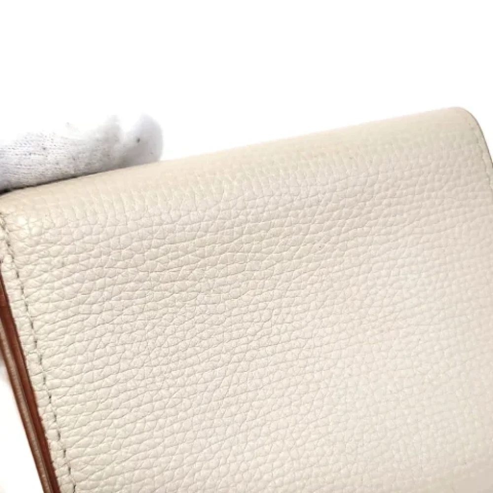 Loewe Pre-owned Leather wallets Beige Dames