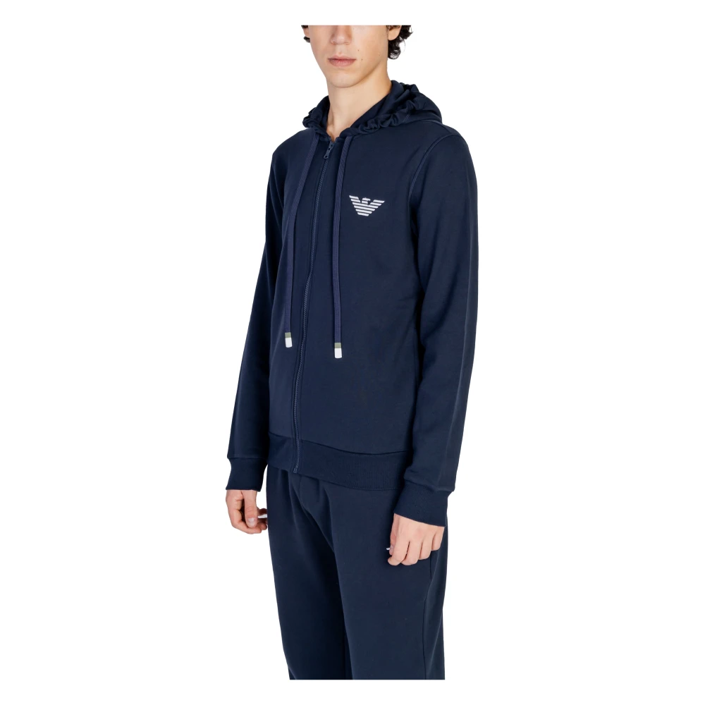 Emporio Armani Mannen Sweatshirt Herfst Winter Collectie Blue Heren