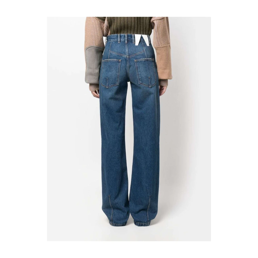 Darkpark Hoge taille wijde pijp denim jeans Blue Dames