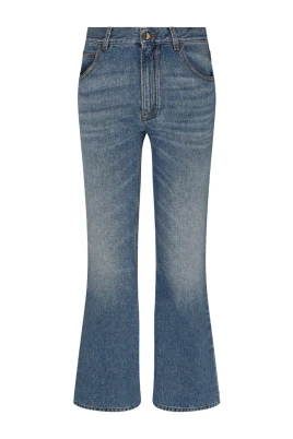 Dimmig Blå Bootcut Hamp Jeans