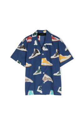 chemise-de-bowling-bleue-a-imprime-baskets-squelette